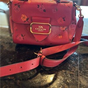 Coach Red Floral Crossbody Bag